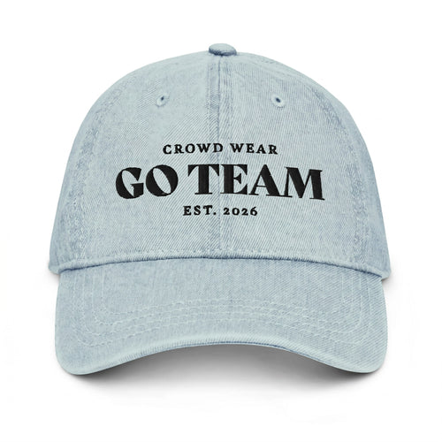 Go Team denim hat front