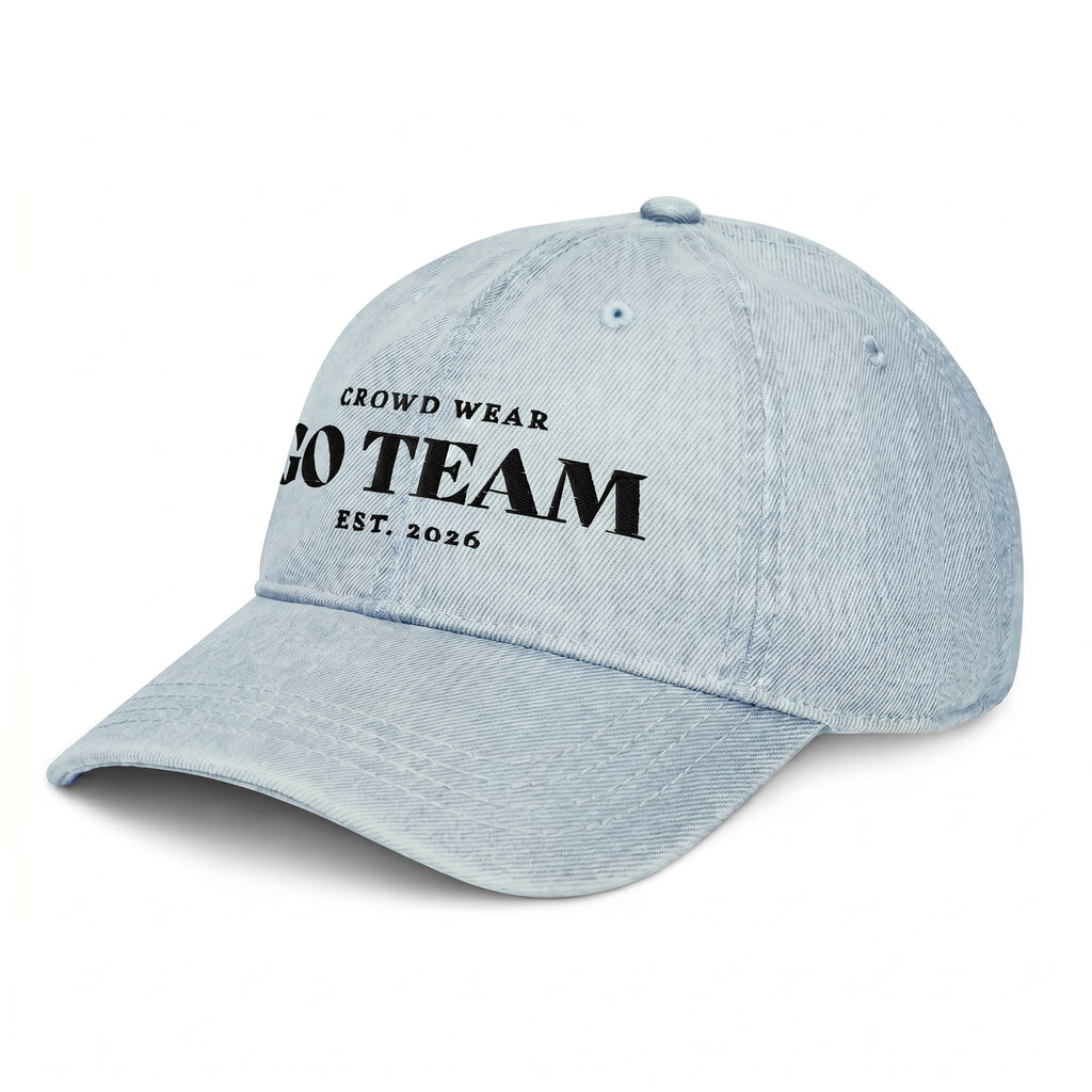 Go Team denim hat left front